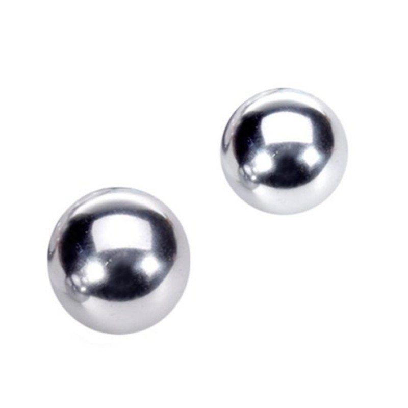 52mm Baoding Balls Chinese Health Exercise Stress Balls Palm Massager Chrome Color