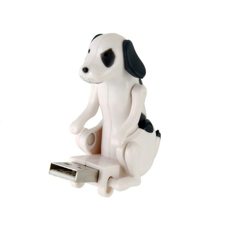 USB Powered Dog Shaped Stress Reliving Toy (White)